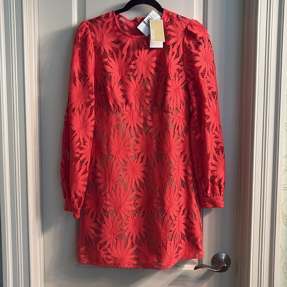 MICHAEL Michael Kors NWT Palm Beach Sangria Lace Mini Dress Size 0
